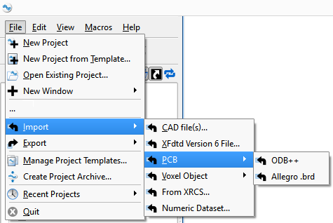 Import a PCB file.