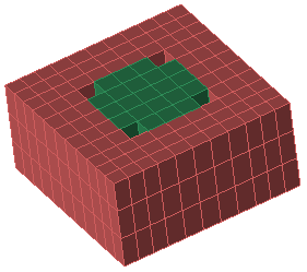 Screenshot of 3-D mesh holes.