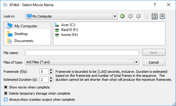 Screenshot of movie dialog