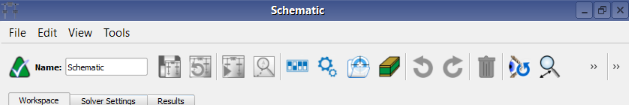 Screenshot of the Schematic Editor toolbar.