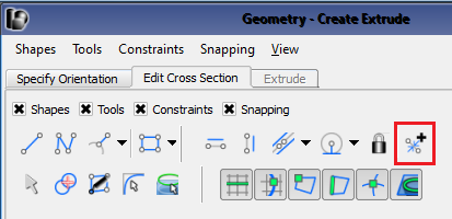 Screenshot of new constraint button.