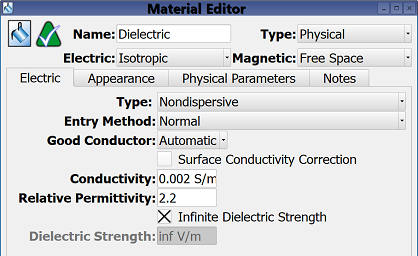 Screenshot of the Material Properties Editor.